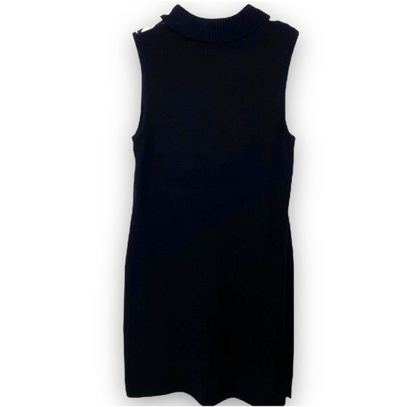 Vintage St. John Sport Santana Knit Zebra Print Sleeveless Sheath Dress Large - Picture 2 of 6